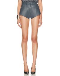 LAPOINTE - Stretch Faux Leather Mini Short - Lyst