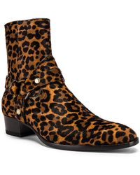 saint laurent wyatt harness boots brown