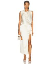 SEV - Draped Midi Dress - Lyst