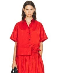 Jil Sander - Short Sleeve Button Up Top - Lyst