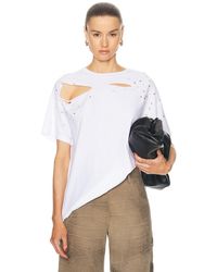 Interior - The Diamante Mandy Crystal Embelllished T-shirt - Lyst