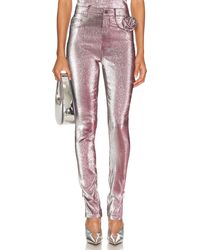 Area - Stretch Lame Rosette Legging - Lyst