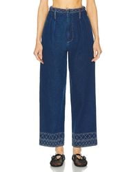 Bode - Embroidered Murray Wide Leg - Lyst