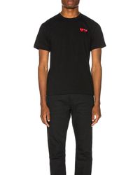 COMME DES GARÇONS PLAY - Double Heart T-shirt - Lyst