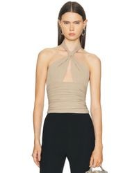 Mimchik - For Fwrd Piper Knotted Halter Top - Lyst