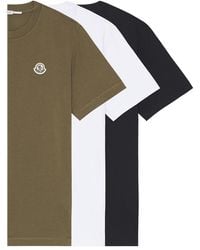 Moncler - Short Sleeve Tee 3 Pack - Lyst