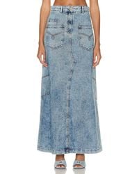 Moschino Jeans - Long Denim Skirt - Lyst