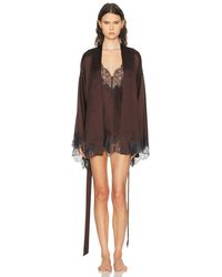 Skims - Silk Lace Robe - Lyst
