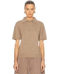 Entire studios - Short Sleeve Knit Polo Top - Lyst