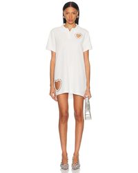 Area - Crystal Heart Cutout Polo Dress - Lyst