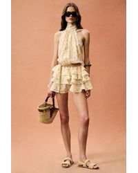 siedrés exclusive riviera nens jersey halter mini dress Siedres Exclusive Riviera Nens Jersey Halter Mini Dress in Yellow