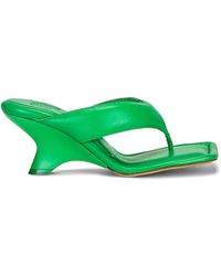 Gia Borghini - For Fwrd Leather Thong Wedge Sandal - Lyst