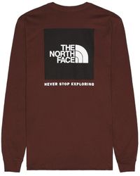 The North Face Long Sleeve Box Nse Tee - Brown
