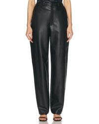 LAPOINTE - Stretch Faux Leather Tapered Trouser - Lyst