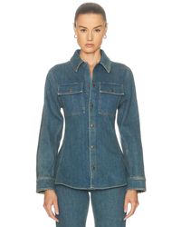 Burberry - Dakota Button Up Top - Lyst