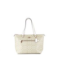 coach gallery tote blue