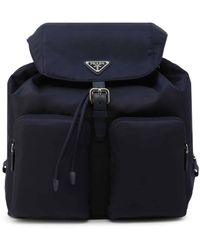 prada backpack blue