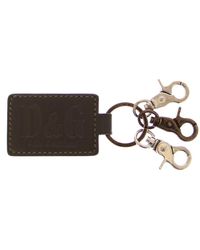 Dolce & Gabbana Green Unisex Leather Metal Ring Hook Logo Keychain - Multicolor