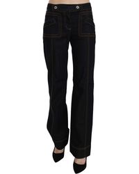 W34 NEW $300 JUST CAVALLI Jeans Pants Black Cotton Stretch Slim Skinny Fit s 