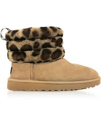 ugg mini fluff quilted boot blue