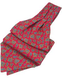 FORZIERI Ascot in Twill di Seta Macro-Fantasia - Rosso