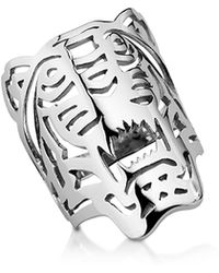 KENZO Ring aus Sterlingsilber mit Tiger - Mettallic