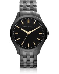 Armani Exchange Hampton Black Tone Stainless Steel Men's Watch - Schwarz