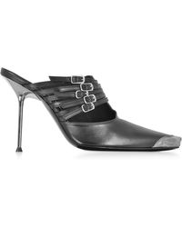 Alexander Wang Minna High Heel Mules-Schuhe aus Leder - Schwarz