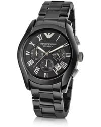 Emporio Armani Orologio Uomo Cronografo in Ceramica - Nero