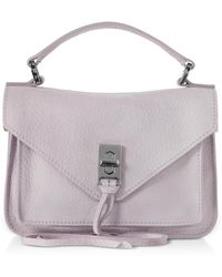 Rebecca Minkoff Nubuck Leather Mini Darren Messenger Bag - Purple