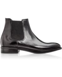 Moreschi Chelsea Bottines en Cuir de Veau Noir