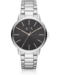 Emporio Armani Cayde Silver Minimalist Men's Watch - Mettallic