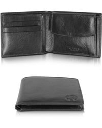 The Bridge Story Uomo Brieftasche aus schwarzem Leder