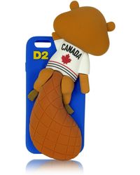 DSquared² Funda para iPhone 6 de Silicona Azul