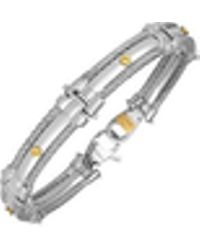 FORZIERI DiFulco Linie Gliederarmband aus Edelstahl mit Goldschrauben - Mettallic