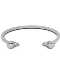 Northskull Hexagus Skull Cuff In Silver - Mettallic