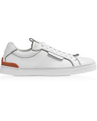 Ermenegildo Zegna Ferrara Sneakers in Pelle Bianco Ottico