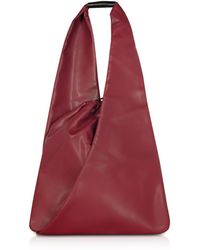 MM6 by Maison Martin Margiela Japanese Shopper aus Textilleder mit Kordelzug - Rot