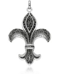 Thomas Sabo Rebel Icon Sterling Silver Bourbon Lily Pendant w/ Cubic Zirconia - Mettallic