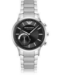 Emporio Armani EA Connected Smartwatch für Herren aus Edelstahl - Mettallic