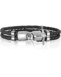 FORZIERI Vespa Herrenarmband aus Edelstahl und Leder - Mettallic