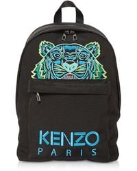 KENZO Tiger Embroidery Backpack - Black
