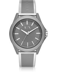 Armani Exchange Drexler Dark Gray Three Hand Polyurethane Watch - Grau
