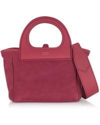 Max Mara Two-tone Reversible Nano Top Handle Bag - Purple