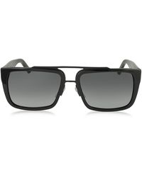 Marc Jacobs MARC 57/S Herren Sonnenbrille im rechteckigen Pilotenstlye aus Acetat - Schwarz