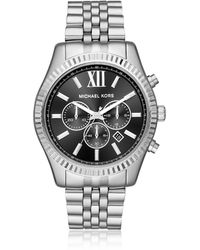 Michael Kors Herren Analog Quarz Uhr mit Edelstahl Armband MK8602 - Mettallic