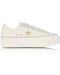 one star platform canvas star low top