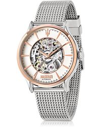 Maserati Epoca Herrenuhr aus zweifarbigem Edelstahl - Mettallic