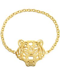 KENZO Mini Tiger Ring in goldfarben - Mettallic