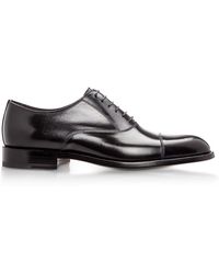 Moreschi New York Chaussures Oxford en Cuir de Veau Noir